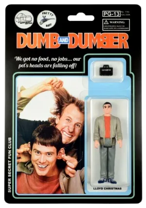 Dumb and Dumber Super Secret Fun Club Jim Carey / Lloyd Christmas Action Figure Carded Edition of 15