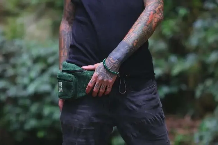 Durable Hemp Green Fanny Pack