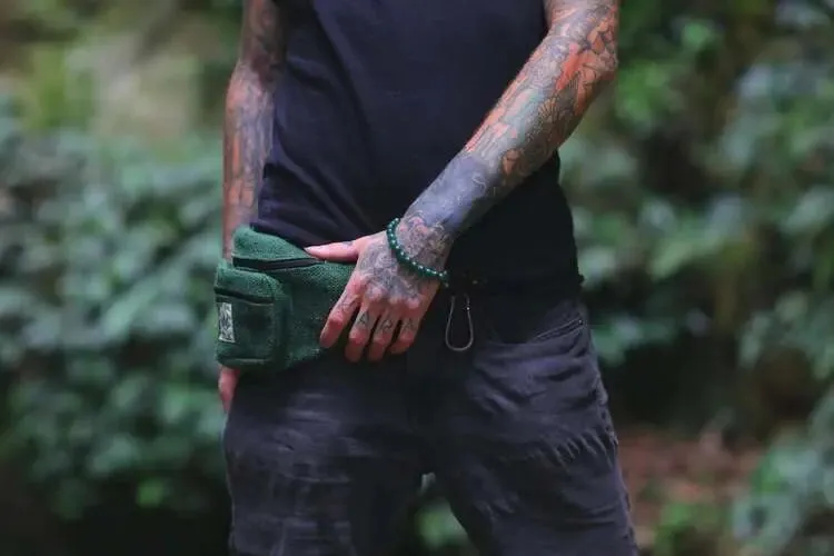 Durable Hemp Green Fanny Pack