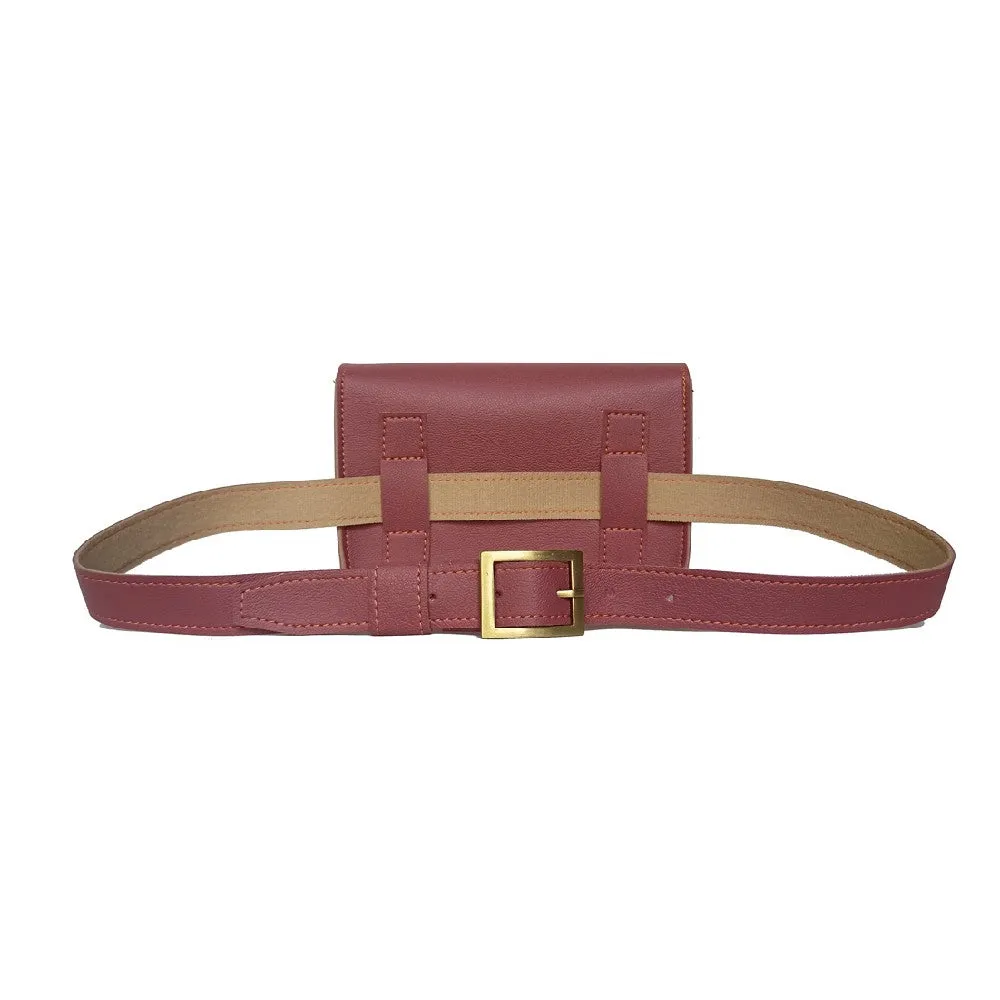 Elegant Dark Pink Fanny Pack Perfect For Women & Girls