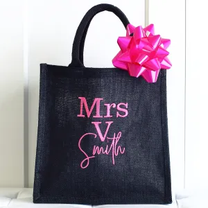 Embroidered Mrs Tote Bag