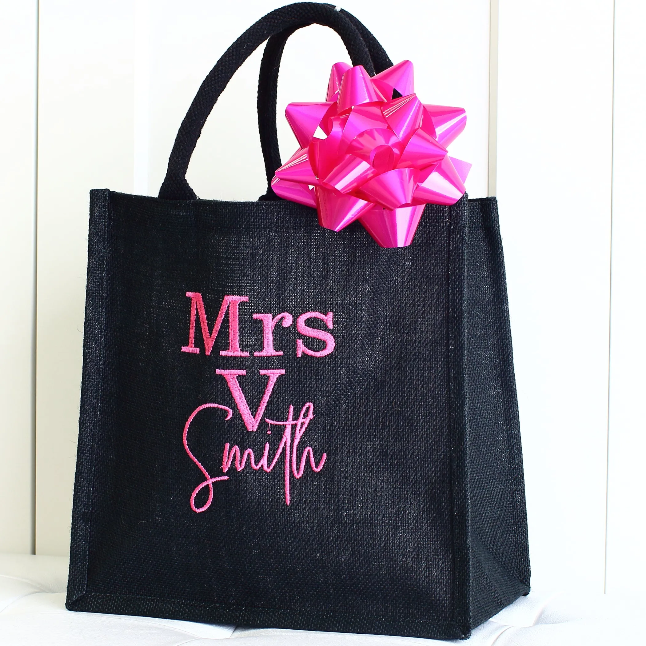 Embroidered Mrs Tote Bag