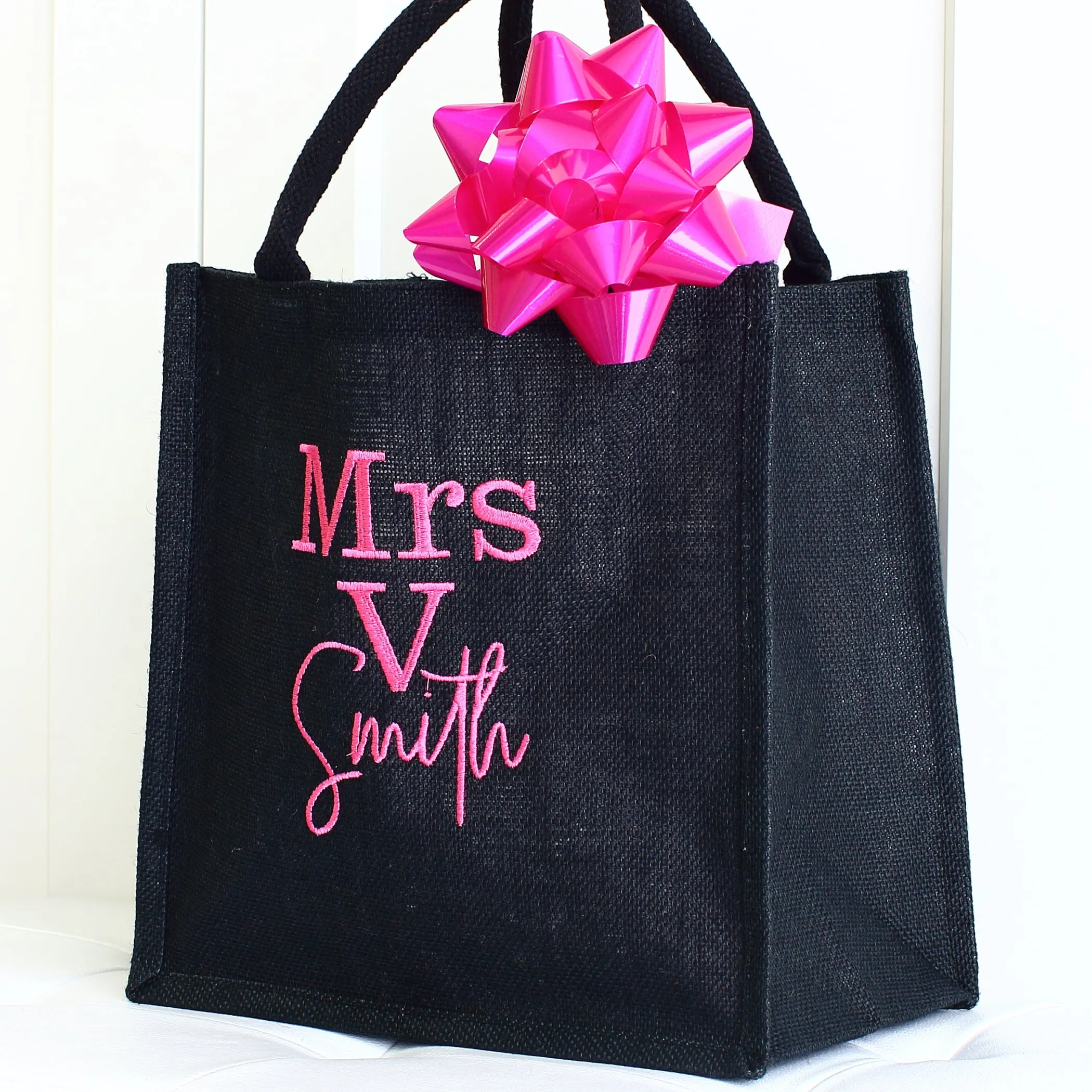 Embroidered Mrs Tote Bag