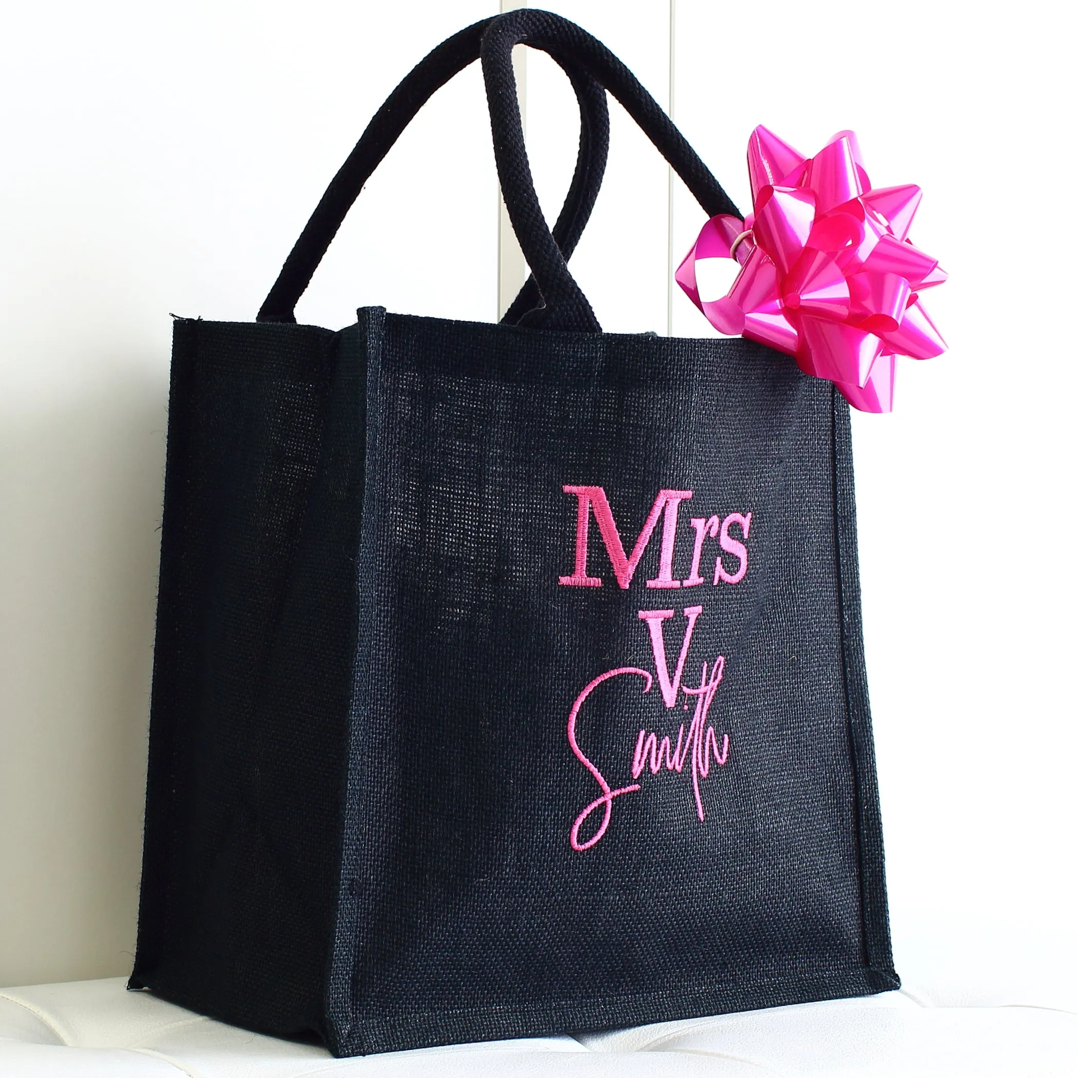 Embroidered Mrs Tote Bag