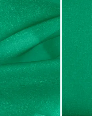 Emerald Green Sparkle Organza Fabric | Textured Nylon 45W