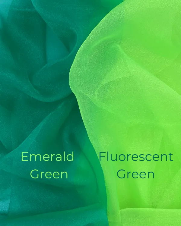 Emerald Green Sparkle Organza Fabric | Textured Nylon 45W