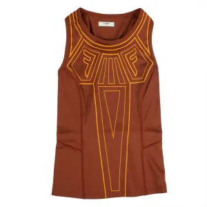 Fendi Graphic Logo Tank Top - Orange