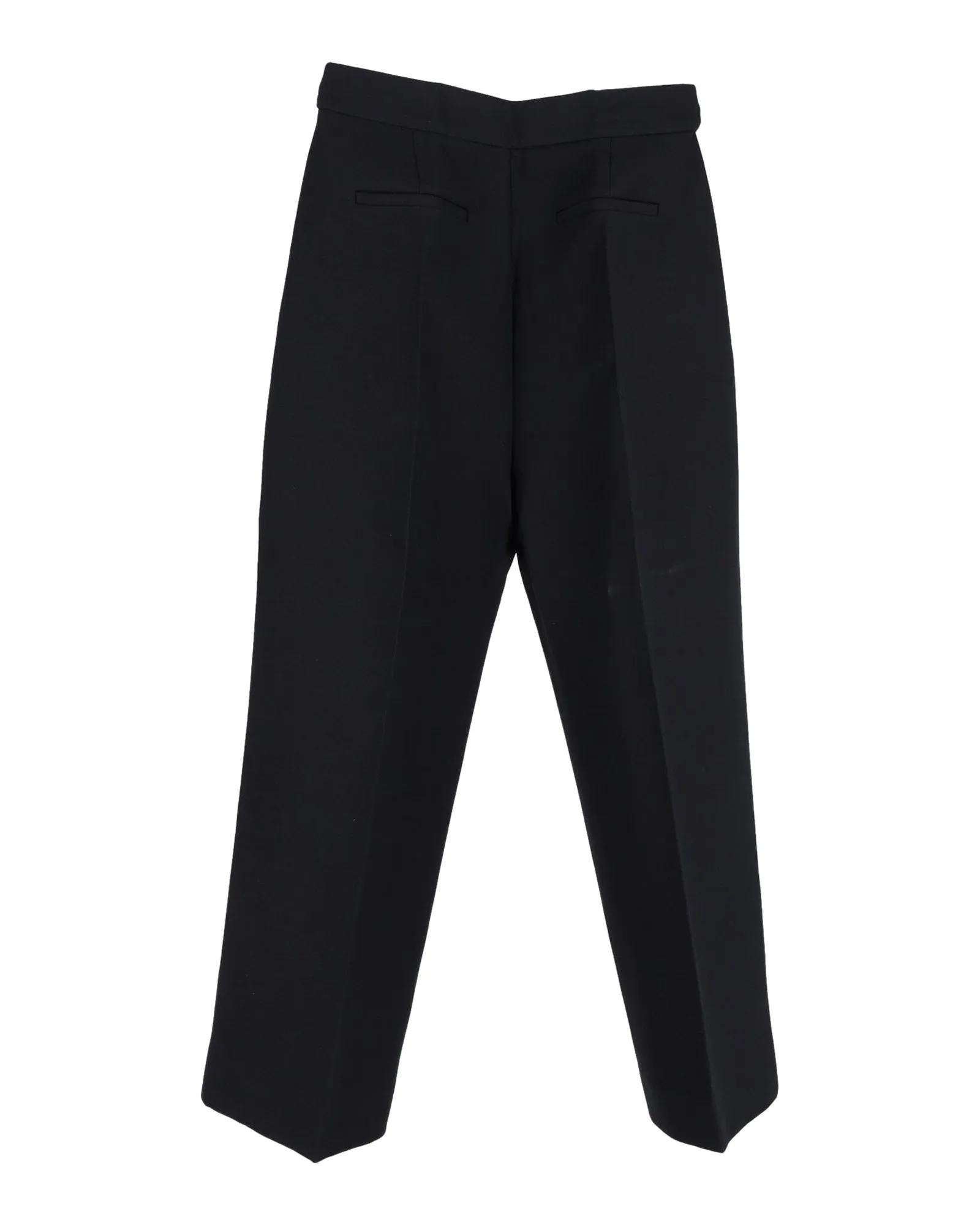 Fendi Straight Leg Trousers in Black Cotton