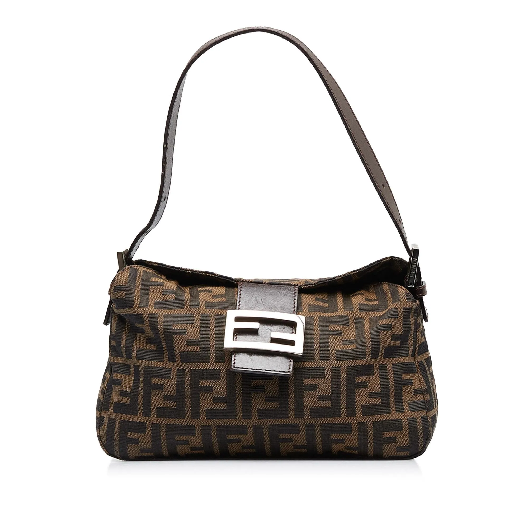 Fendi Zucca Double Flap Canvas Baguette (SHG-xPKfDO)