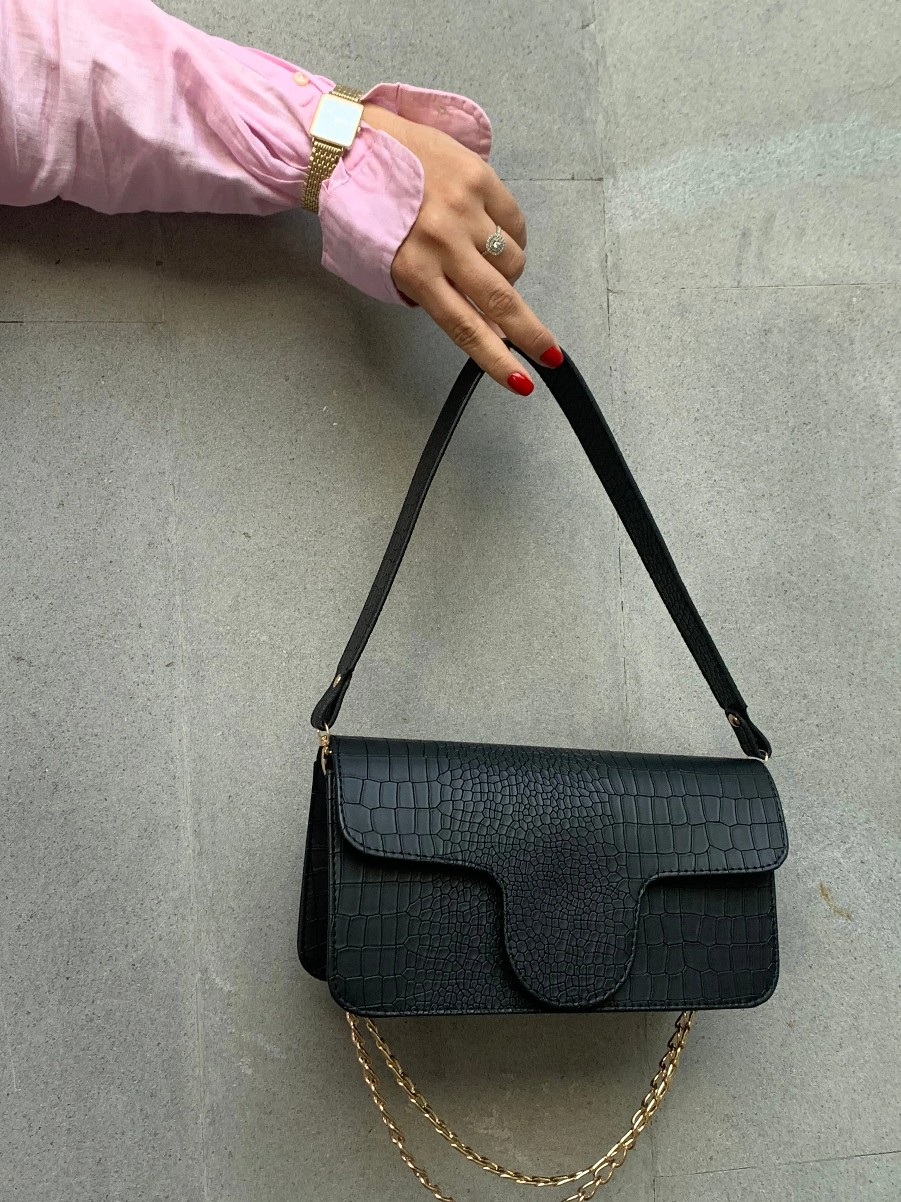 Flap cross-body bag