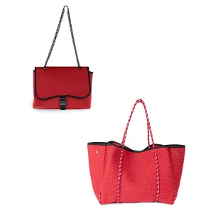 FLAP CROSSBODY   EVERYDAY TOTE - RED