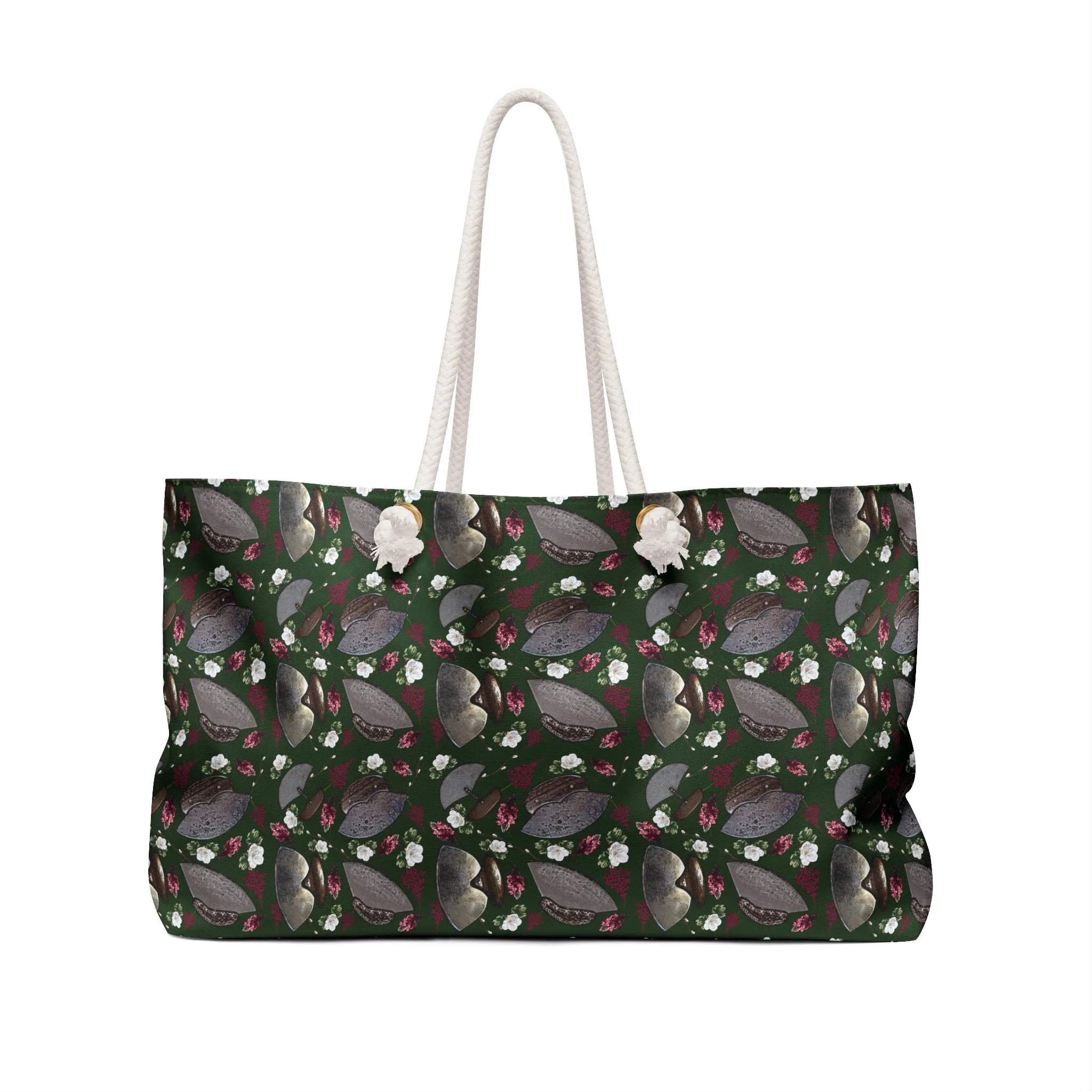 Floral Sea Creature Weekender Bag - Perfect for Beach Trips and Getaways