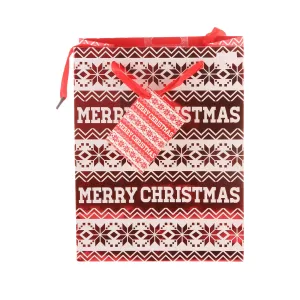 Gift Bag - Merry Christmas Red