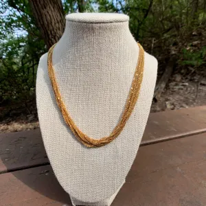 Gorgeous Vintage Layered Gold Chain Necklace