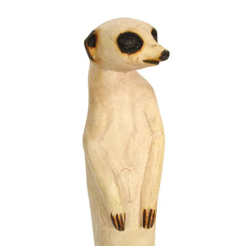 Hand Carved Standing Meerkat