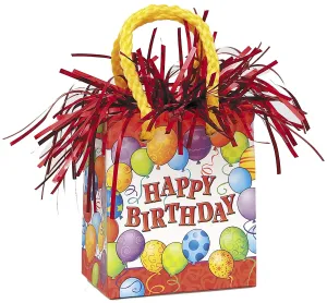 Happy Birthday Gift Bag with Balloon Design Balloon Weight