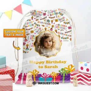 Happy Birthday Party Bag Personalized Christmas String Bag