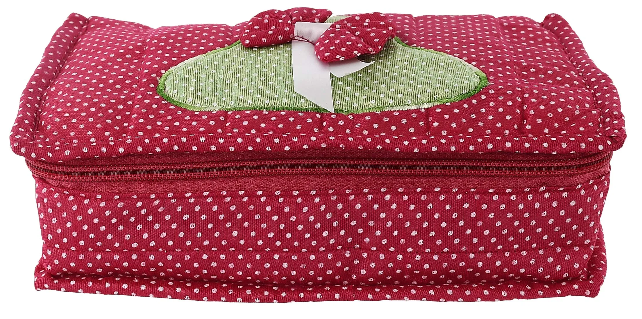 Heart Home Cotton Multipurpose 7 Pocket Dot Printed Jewellery Storage Bag Pouch/Travel Kit Organizer (Pink)-HHEART15419