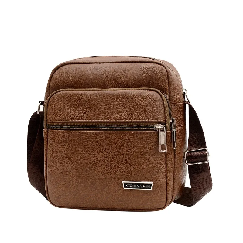 High-Quality Men's Genuine Leather Crossbody Shoulder Bags: Fashionable Business Messenger Bag for Men