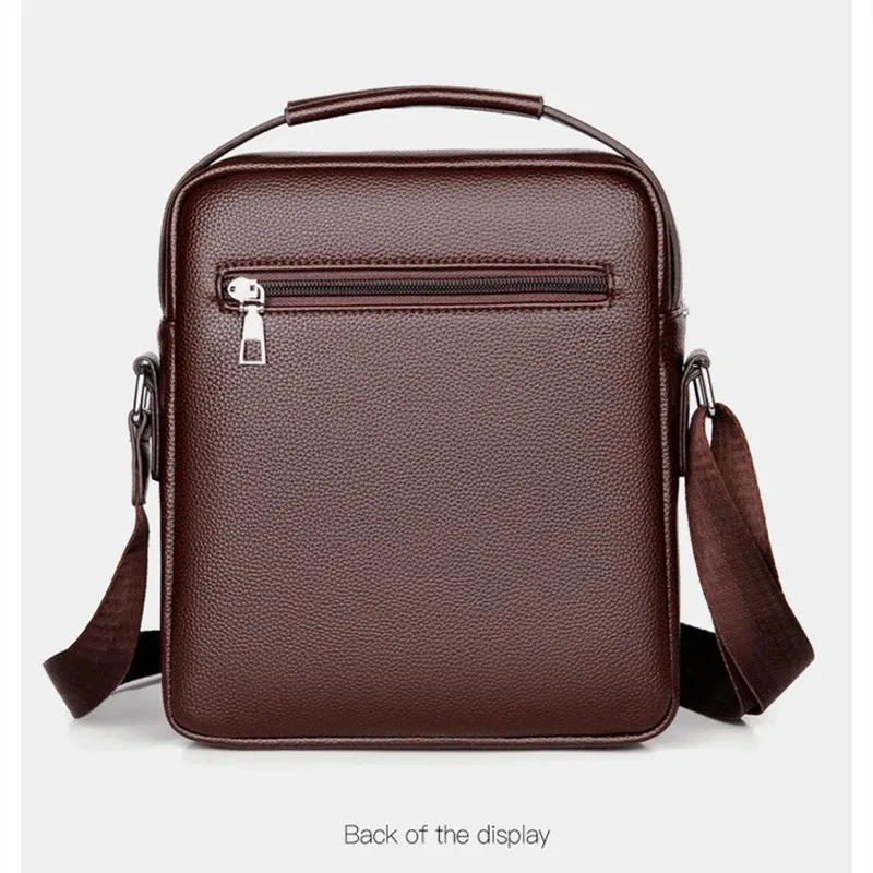 High-Quality Men's Genuine Leather Crossbody Shoulder Bags: Fashionable Business Messenger Bag for Men