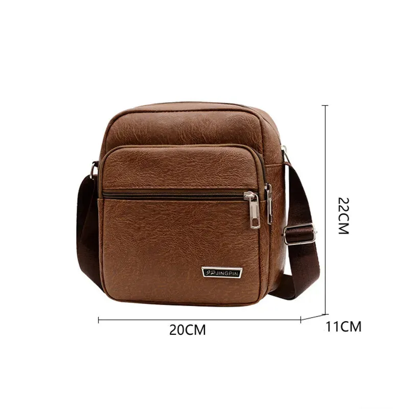 High-Quality Men's Genuine Leather Crossbody Shoulder Bags: Fashionable Business Messenger Bag for Men