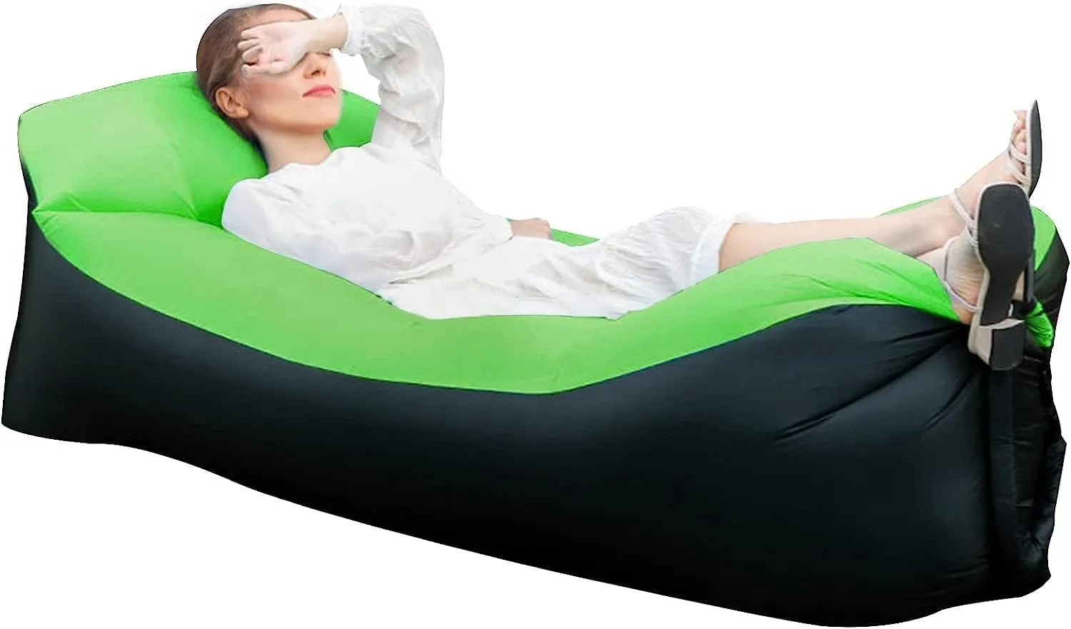 Inflatable Air Lounger with Back Rest