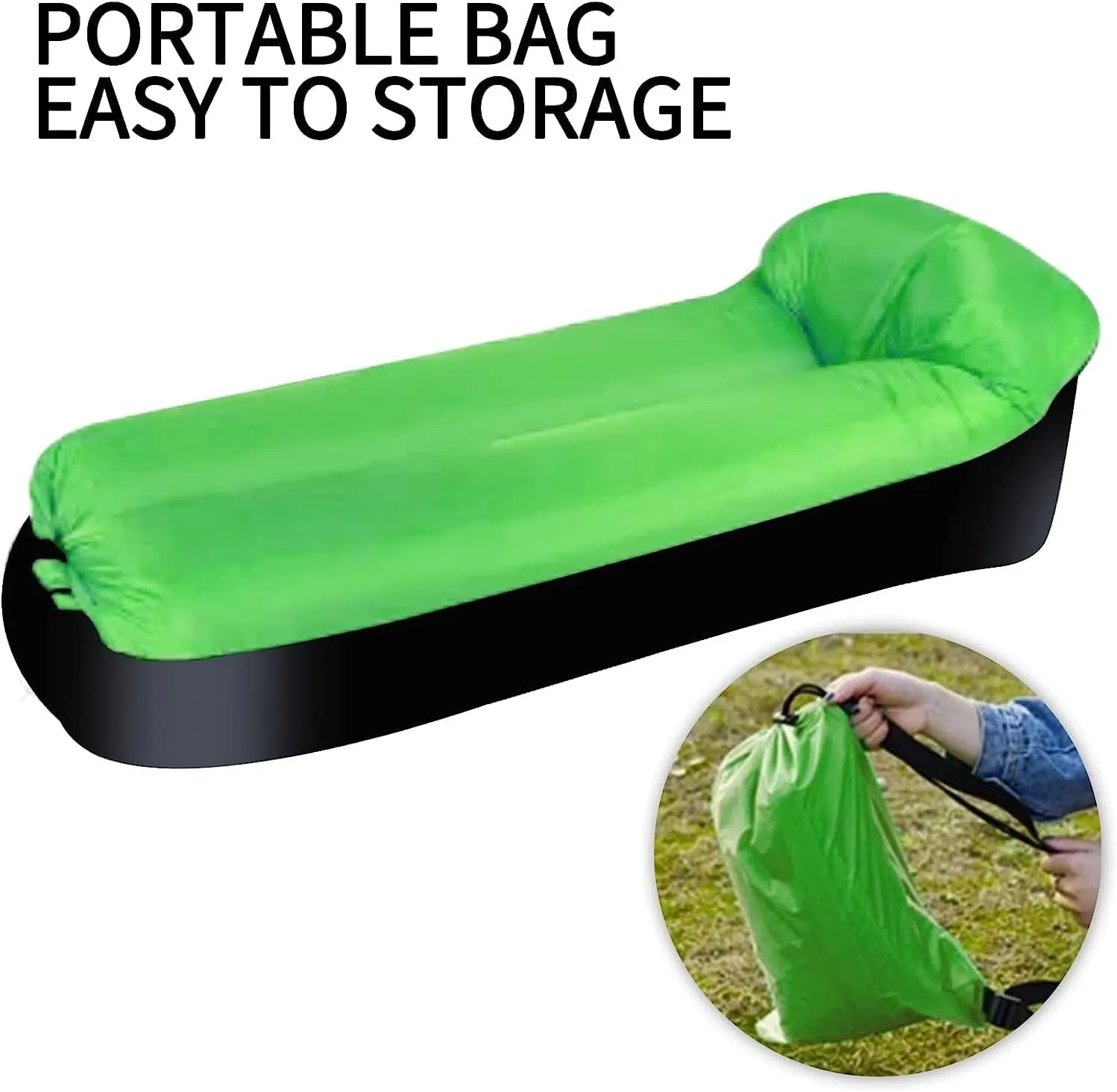 Inflatable Air Lounger with Back Rest