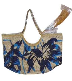 Jute Nehar Bag Purse| Geri's Bluffing Boutique | Blue