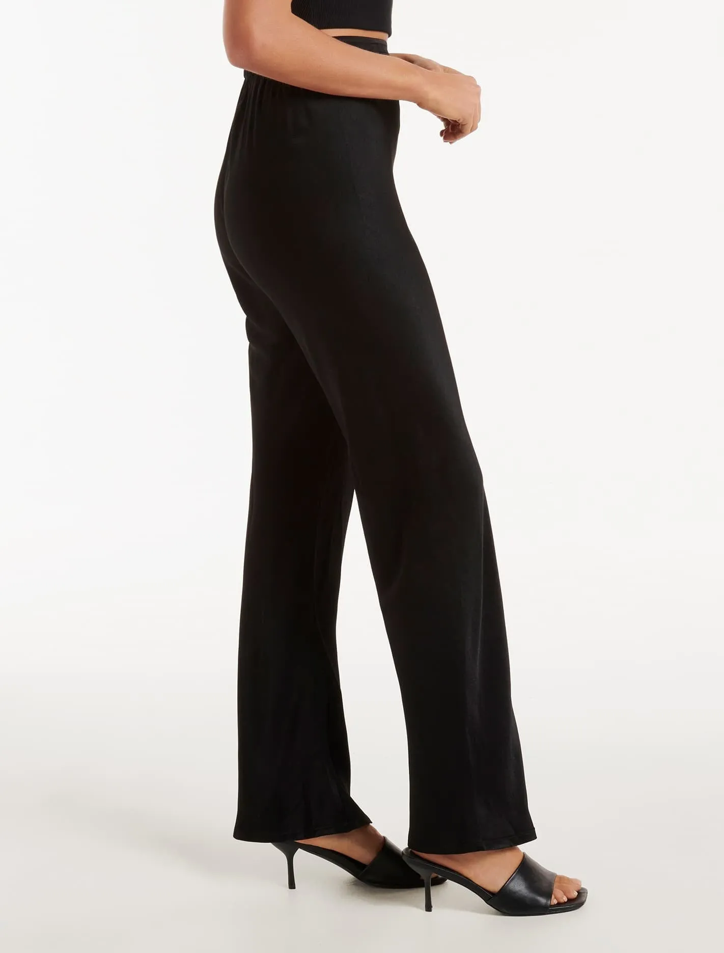 Kaia Satin Slim Flare Pants