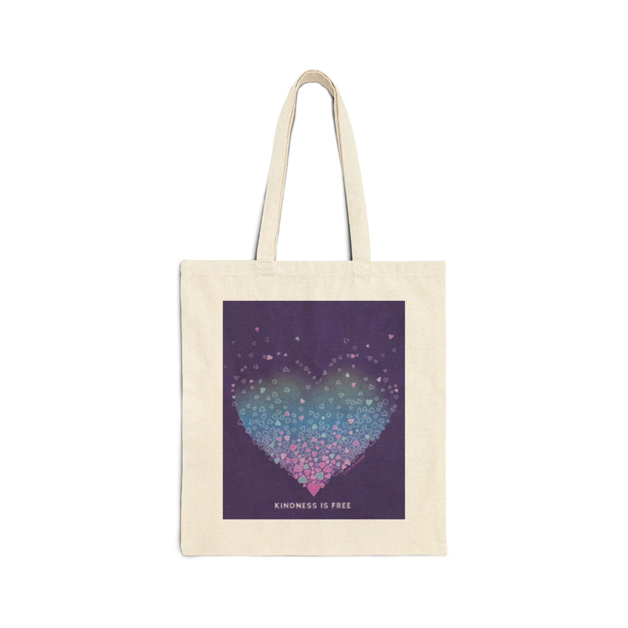 Kindness is Free Canvas Tote Bag - Eco-Friendly Shopping & Gift Bag