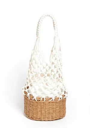 KNITTED BASKET BAG