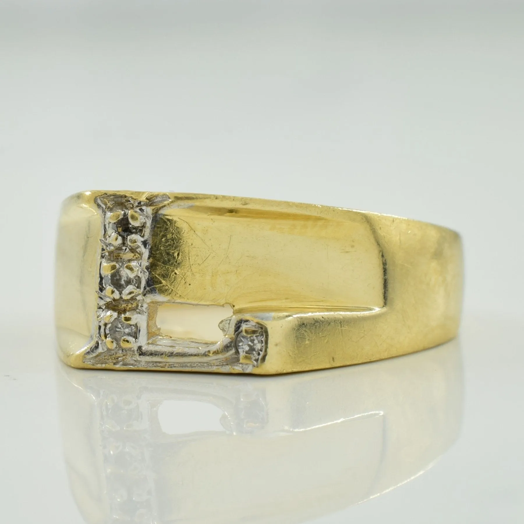 'L' Diamond Ring | 0.04ctw | SZ 6.5 |