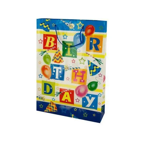 Large Happy Birthday Balloons Gift Bag ( Case of 48 )