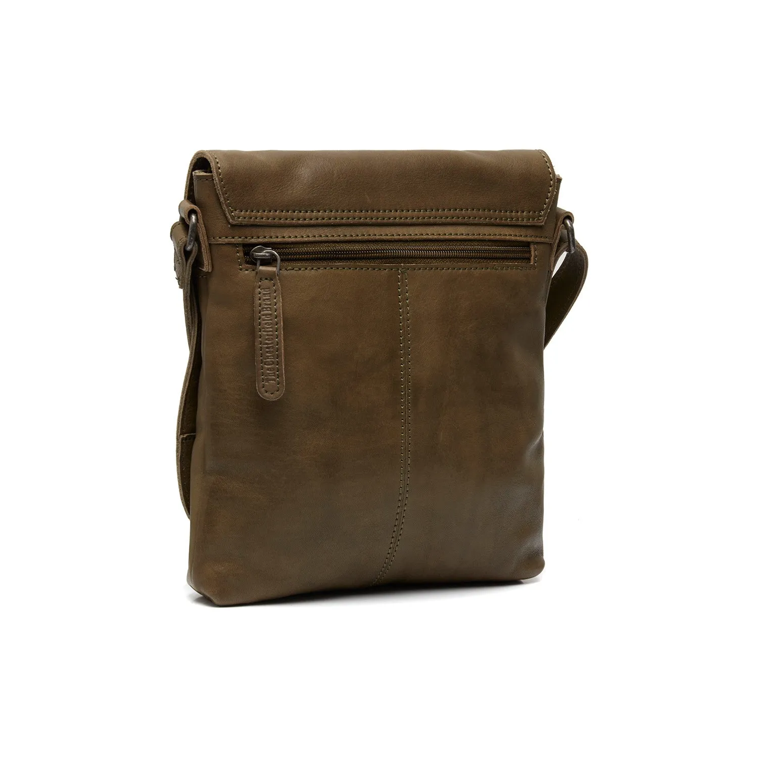 Leather Shoulder Bag Olive Green Duncan