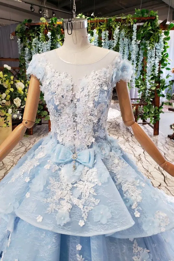 Light Sky Blue Gorgeous Prom Dress WK618