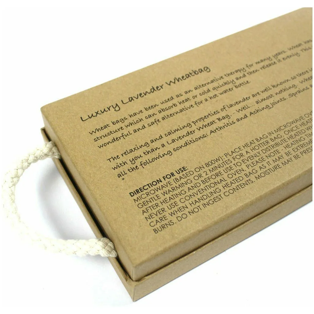 Luxury Lavender Natural Wheat Bag in a Gift Box - Hot Water Bottle Alternative