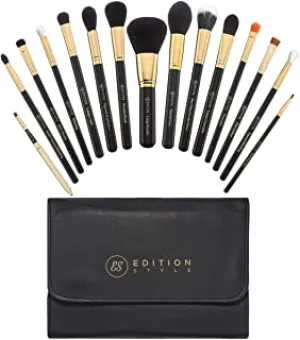 Makeup Brush Set 15 Pieces Best Premium Synthetic Kit Professional Powder Foundation Blending Buffing Contour Eyeshadow Concealer Eyeliner Lip Brushes Make Up Bag Cosmetic Organizer Holder Case