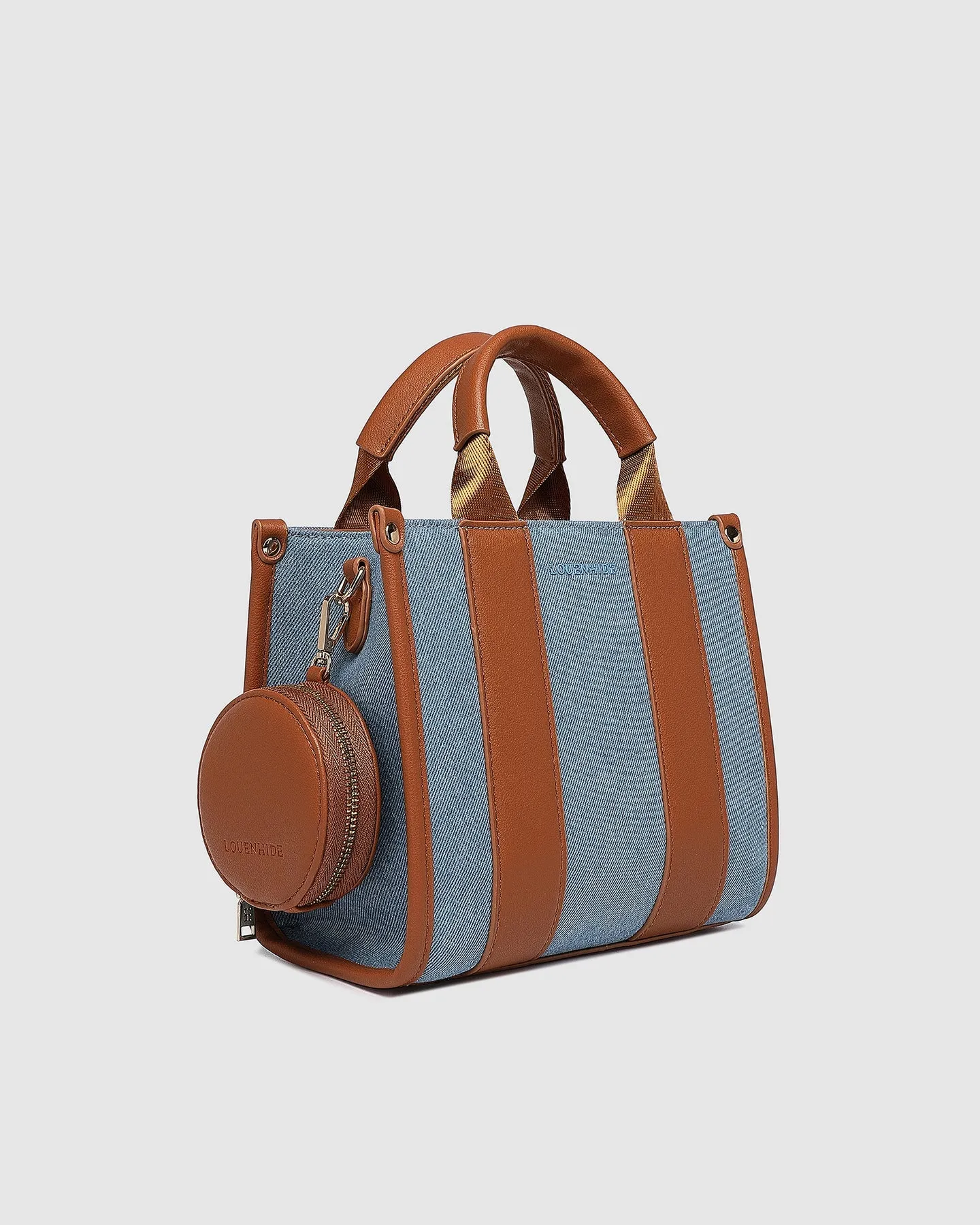 Manhattan Mini Tote Bag in Light Denim by Louenhide