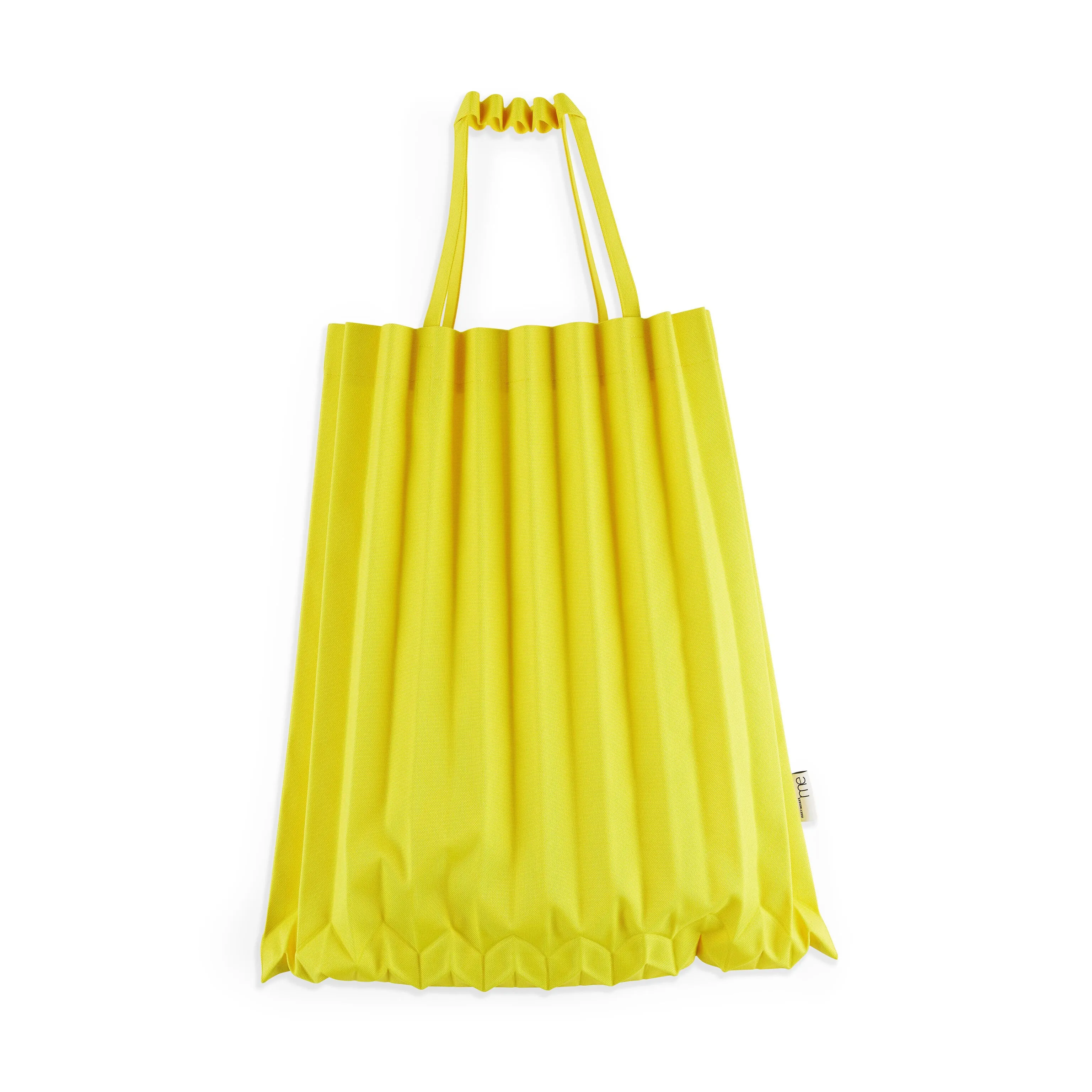 me ISSEY MIYAKE Recycled Polyester Trunk Pleats Bag - Lime Yellow