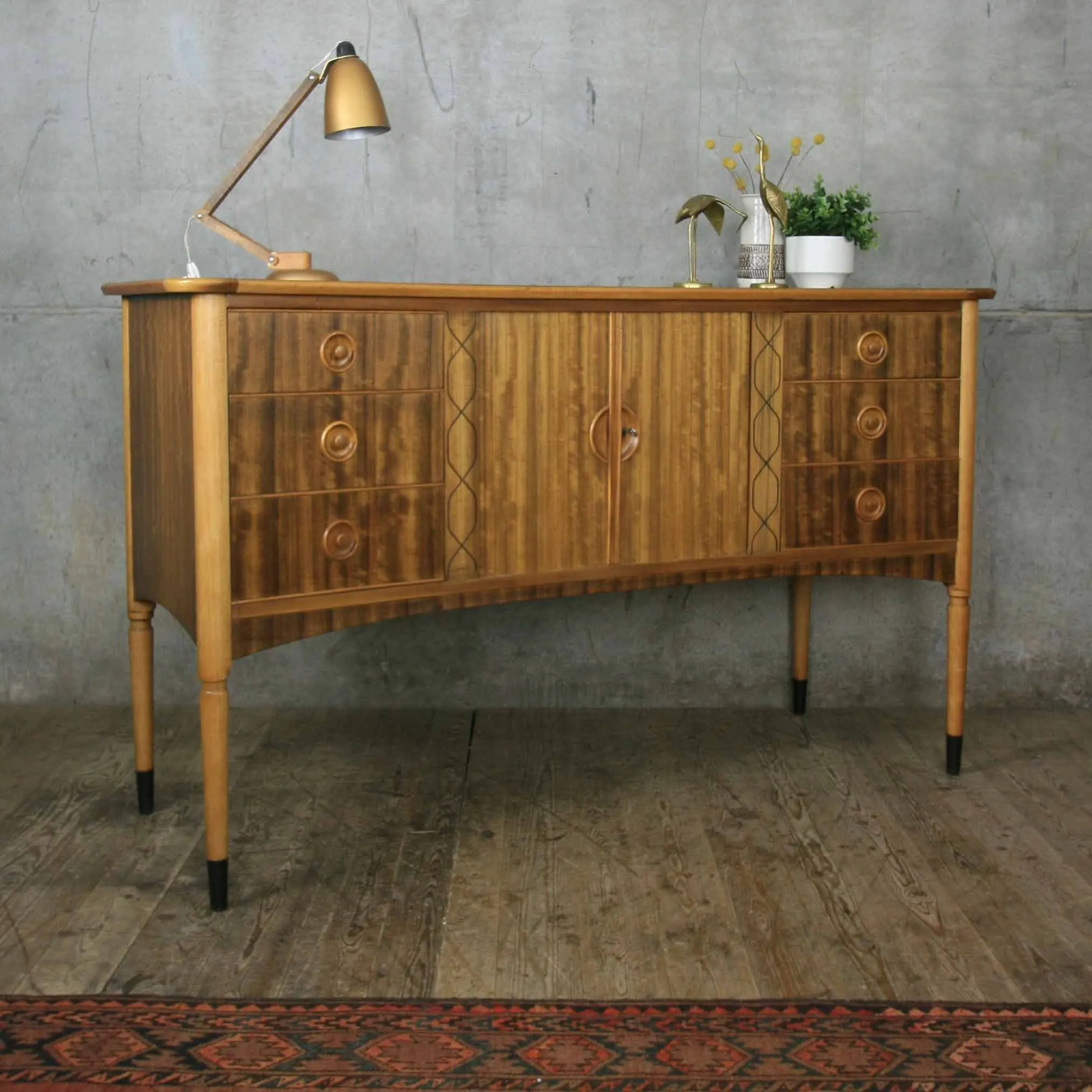 Mid Century Italian Style Walnut Sideboard