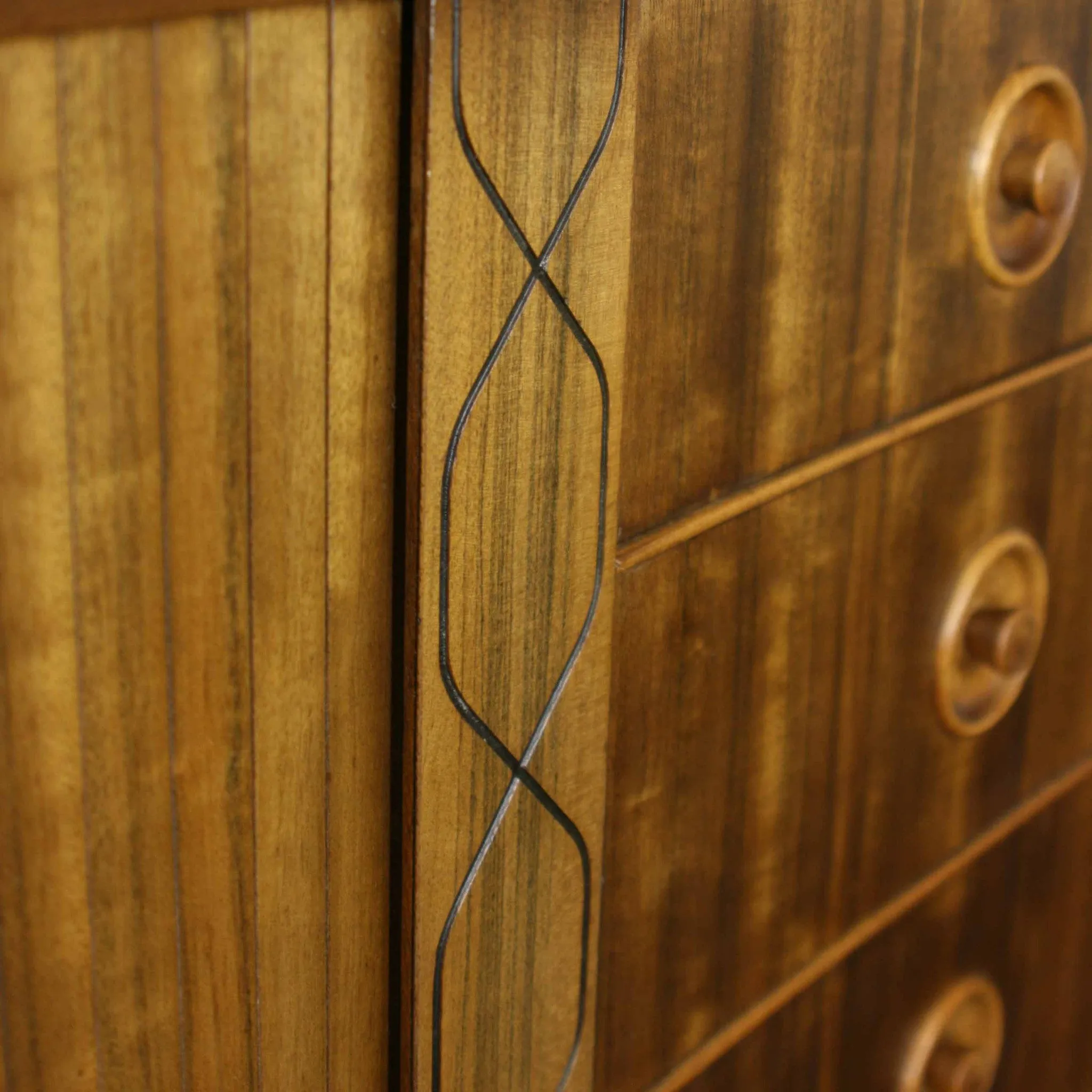 Mid Century Italian Style Walnut Sideboard