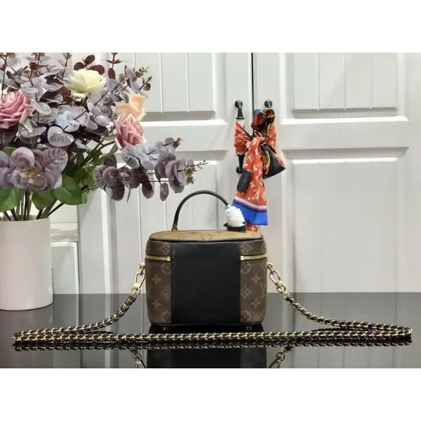 Monogram Canvas Flap Cosmetic Top Handle Bag M42264 Coffee 2019 Collection