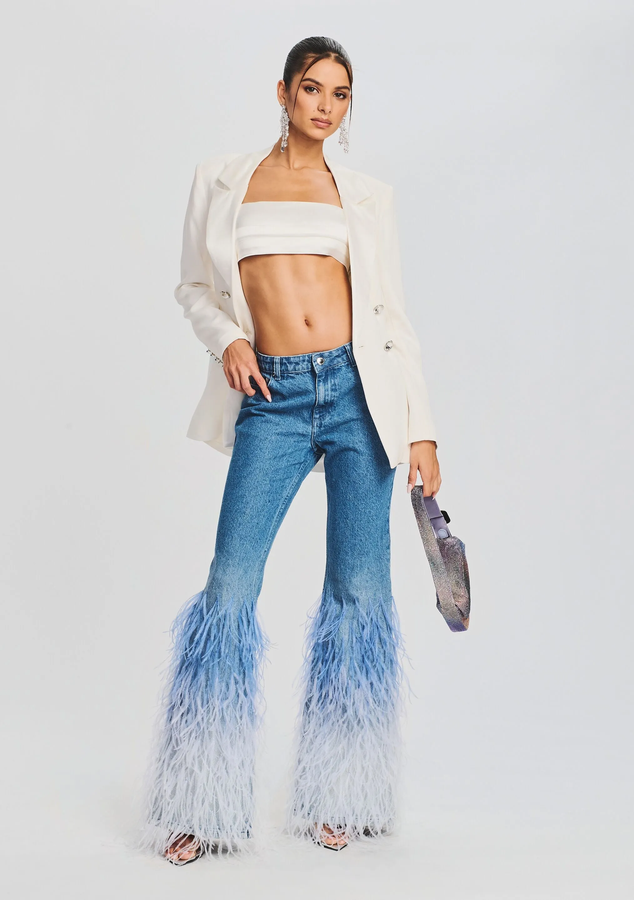 Moore Mid Rise Flare Feather Jean