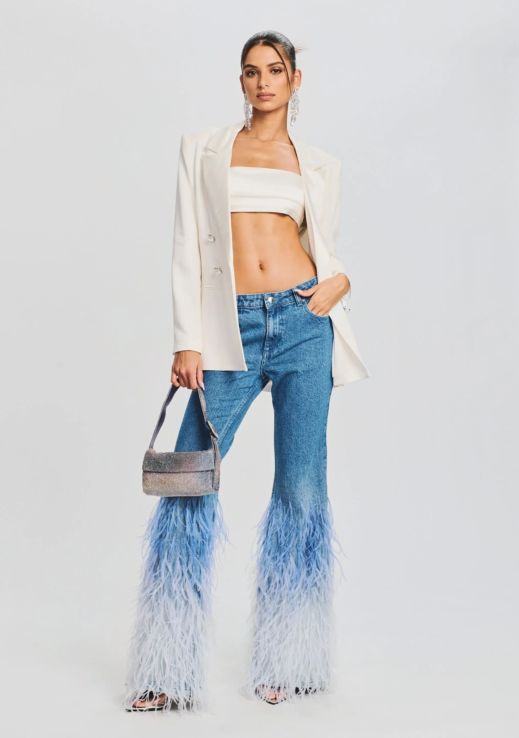 Moore Mid Rise Flare Feather Jean