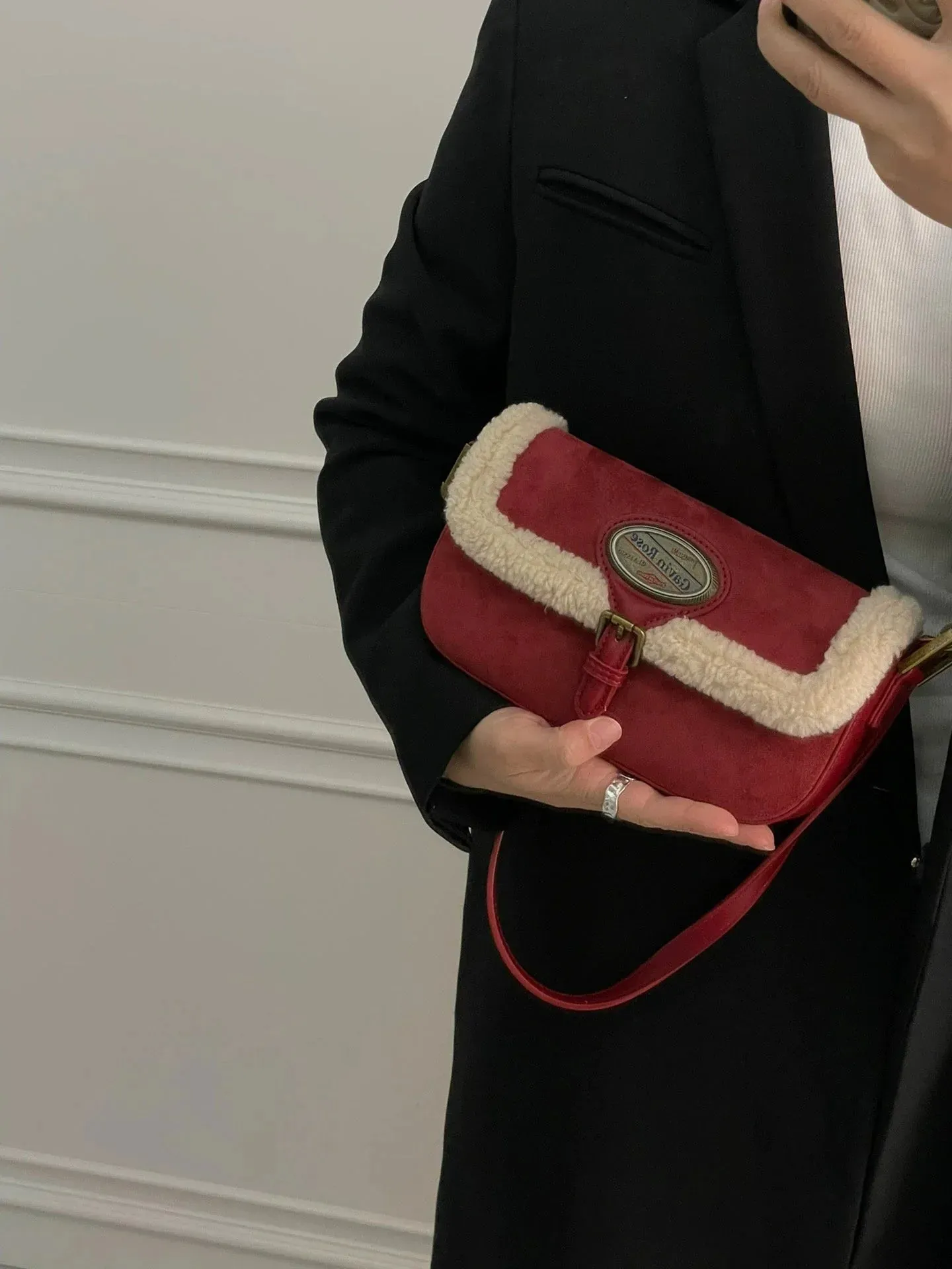 Nandi Faux Wool Mini Bag