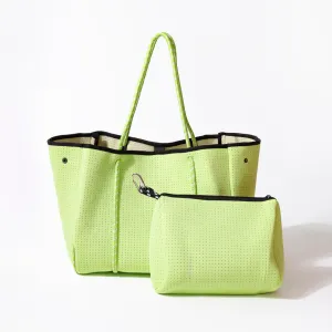 NEON GREEN SET - EVERYDAY TOTE AND POUCH