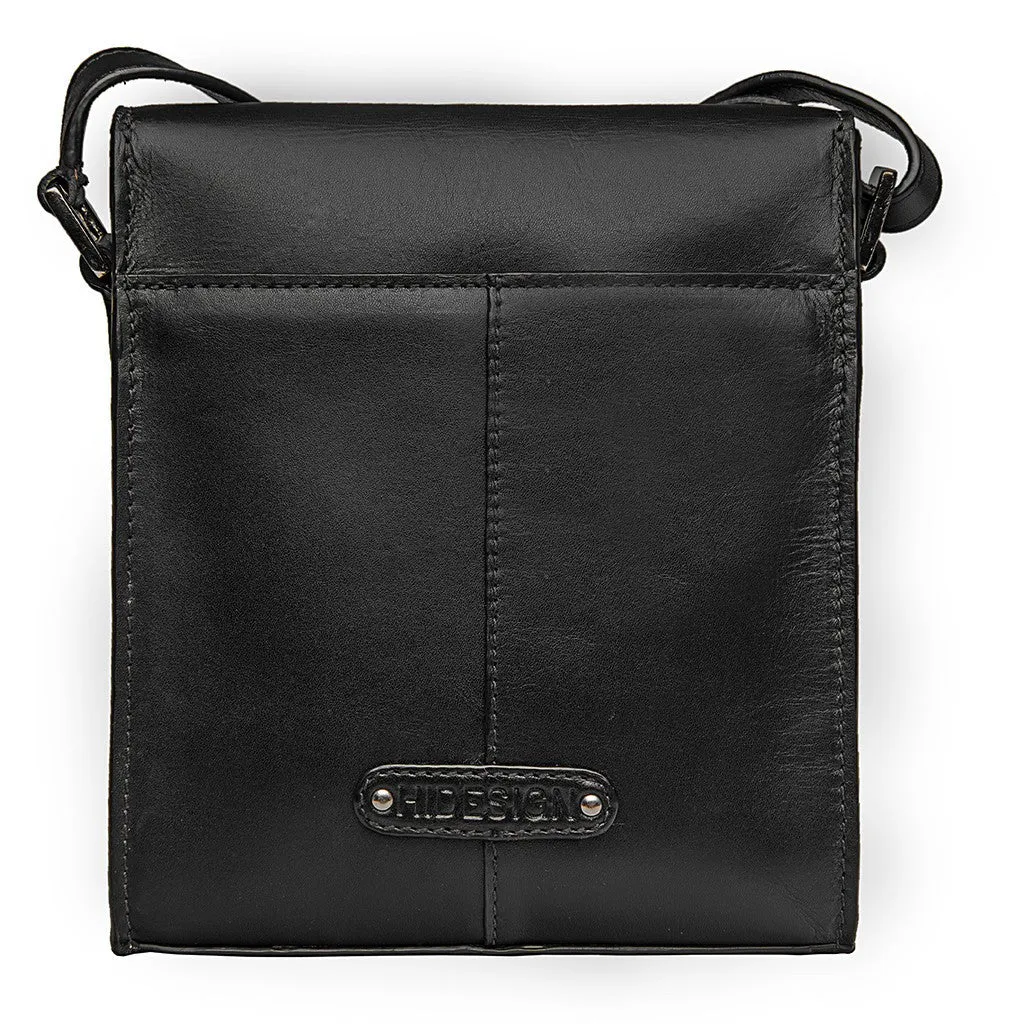 Nico Leather Cross Body in Black