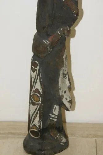 Older Rare Polychrome Tribal Cult Yamuk Bird Ancestor Spirit Figure Sepik 31A7