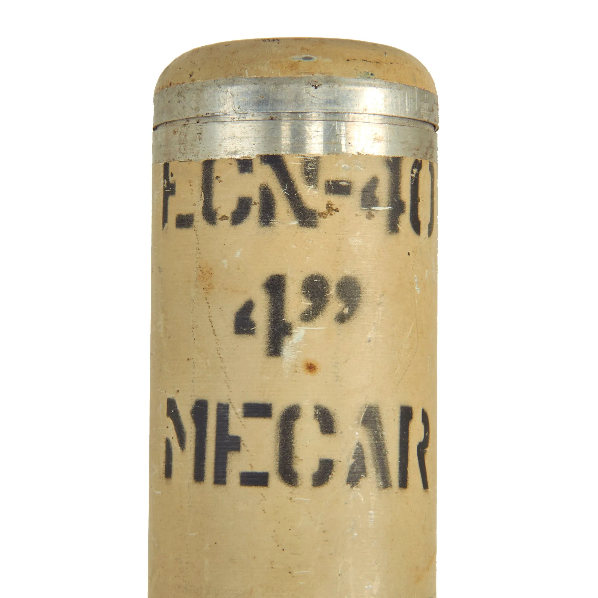 Original Belgian Cold War Era 40mm ECN-40 4” Rifle Smoke Grenade by Mecar, Belgium