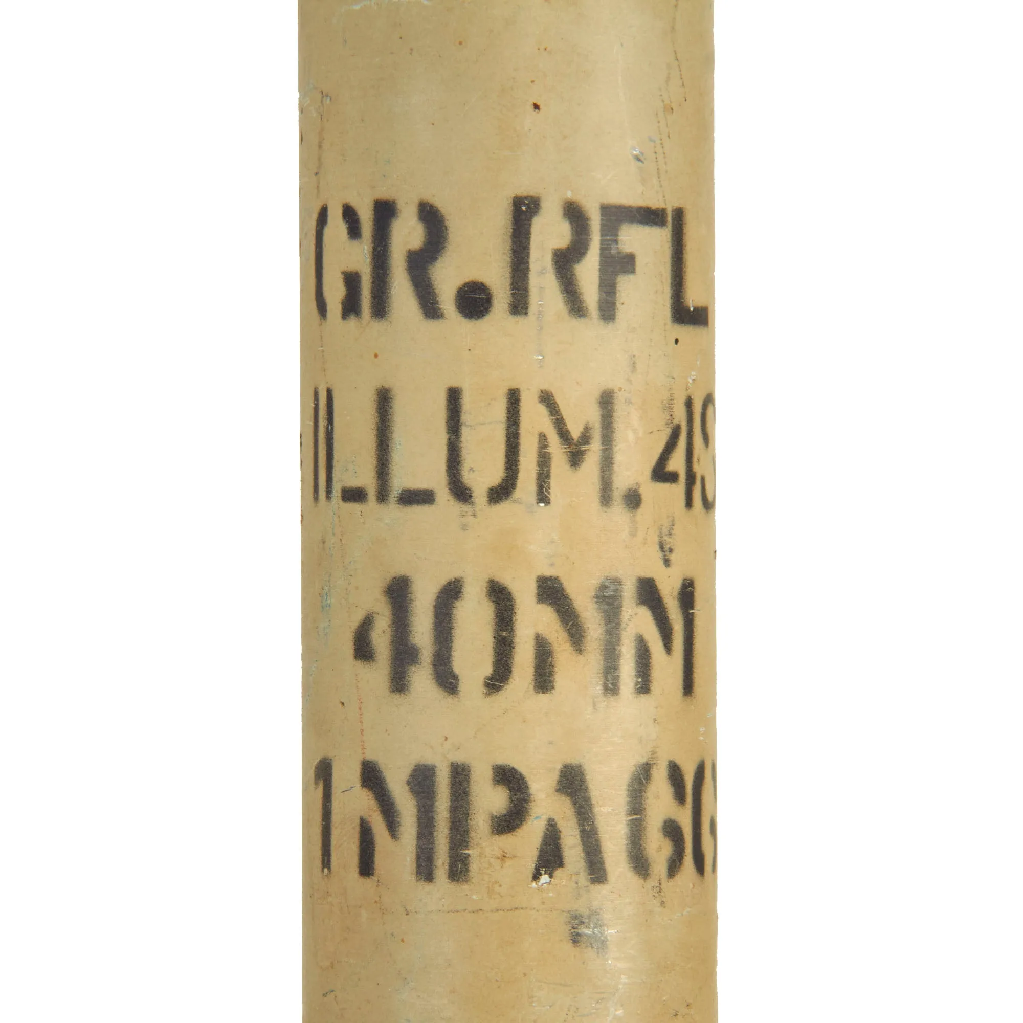 Original Belgian Cold War Era 40mm ECN-40 4” Rifle Smoke Grenade by Mecar, Belgium